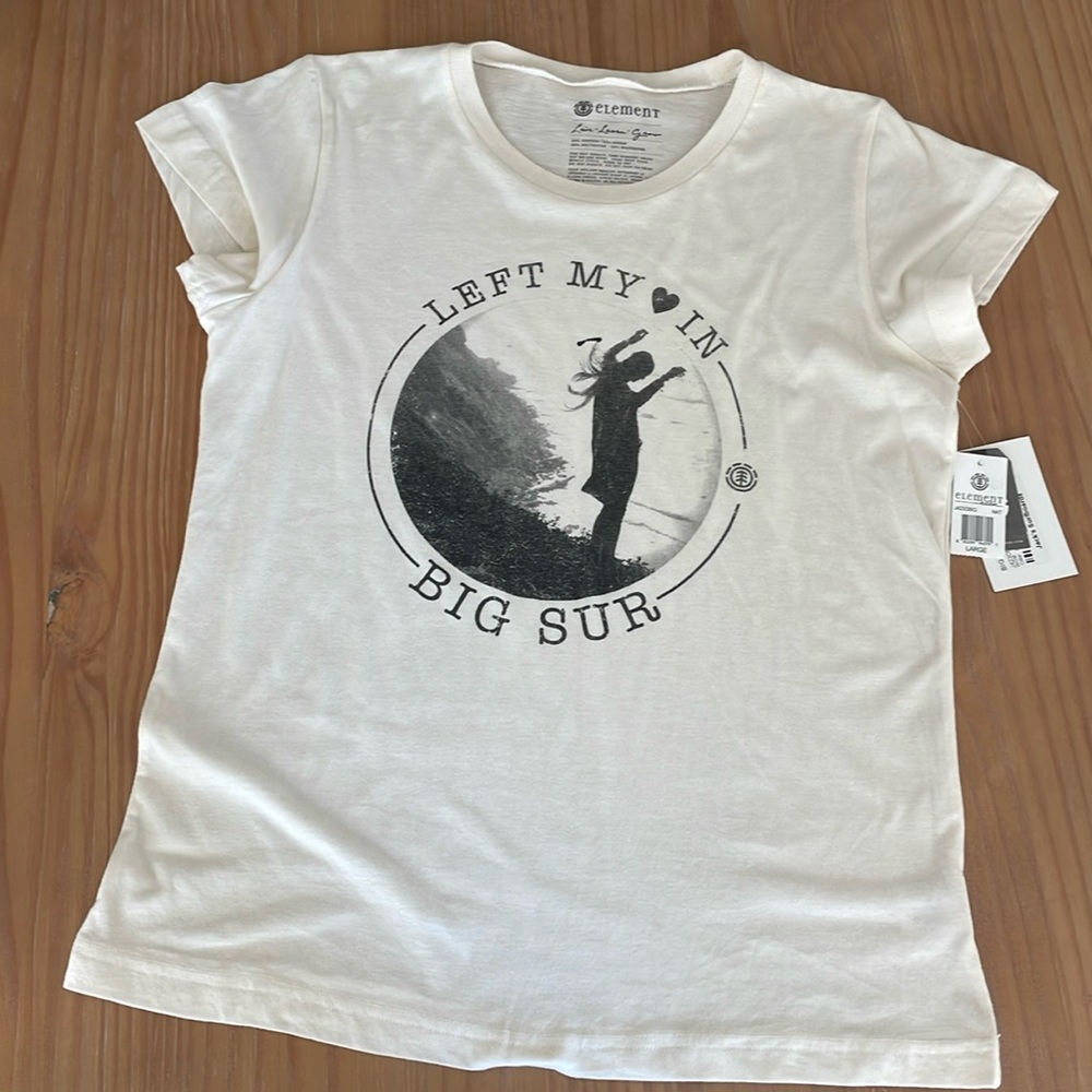 NWT Element I left my heart in Big Sur Vintage Graphic T-shirt